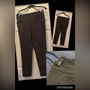 Soho Black and Brown Patterned Trousers